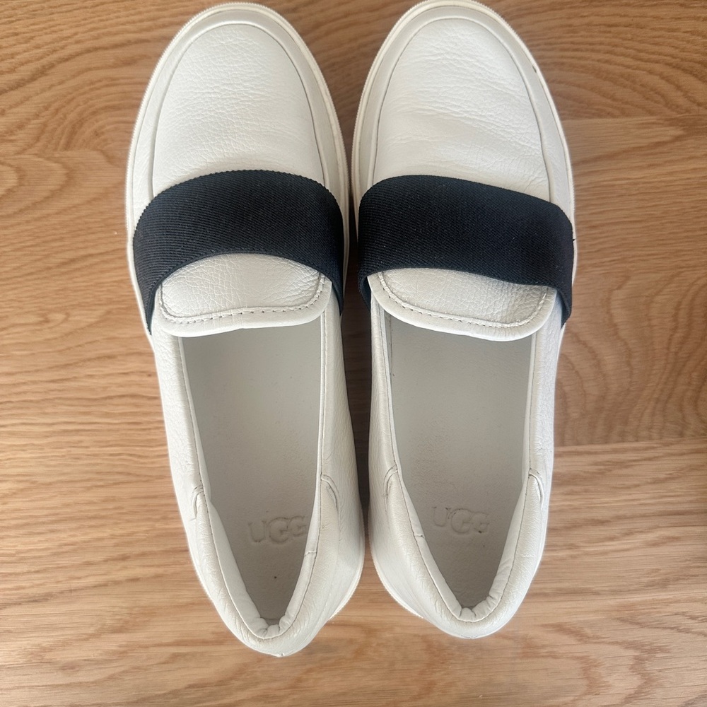 UGG Women's White and Black Loafers